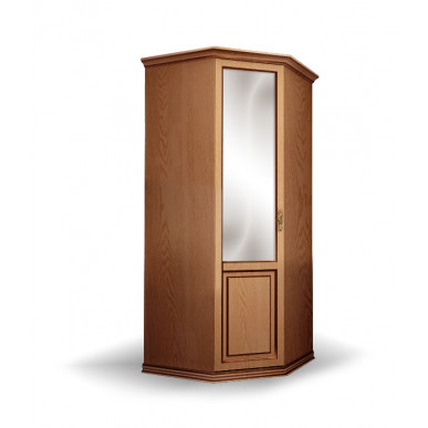 Шкаф 1-створчатый угловой из сосны из серии Дарина